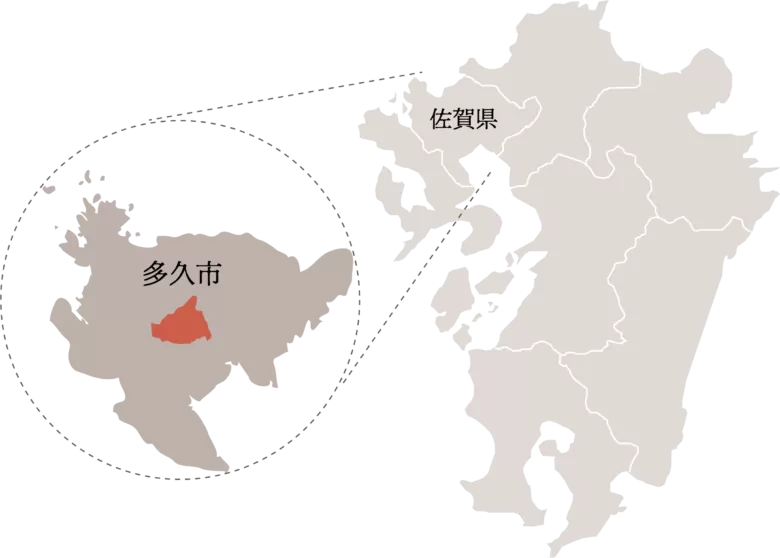 多久市の位置（佐賀県マップ）