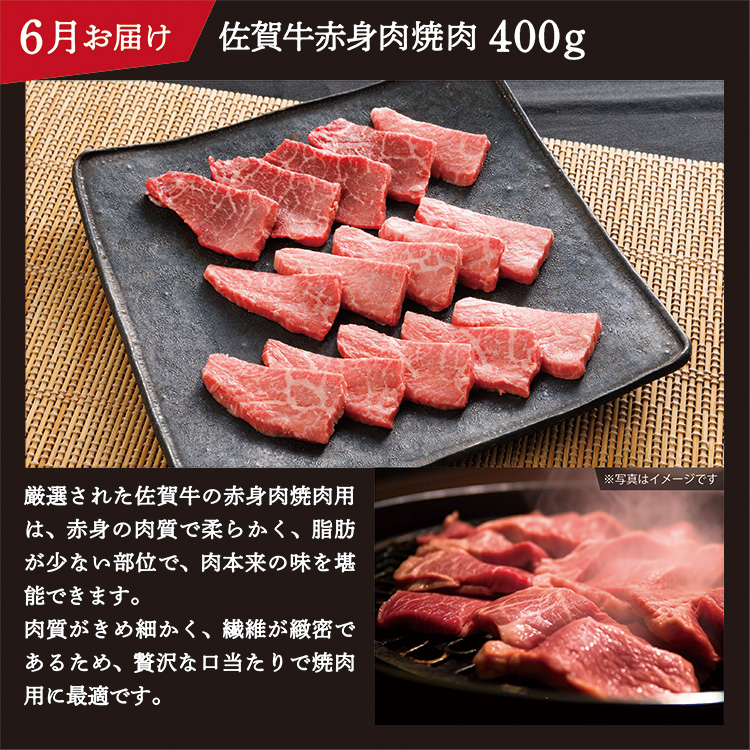 n-7】佐賀牛赤身肉が隔月（奇数月）に６回届く定期便 ¥80,000 - 多久市